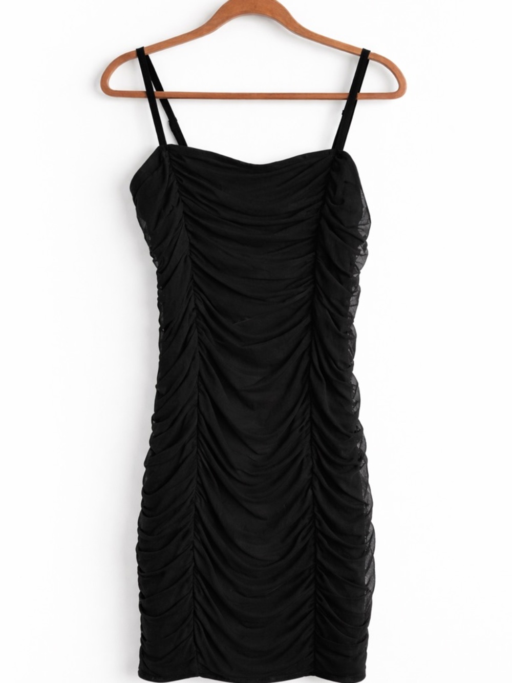 Torrid - Black Mesh Bodycon Ruched Dress Size: 1 (14/16)